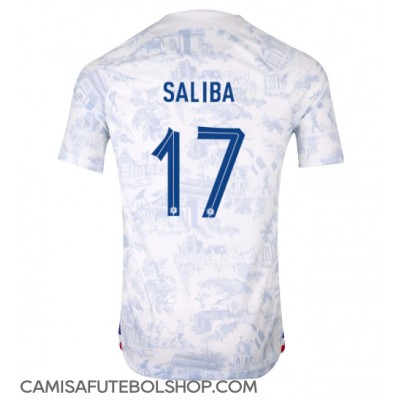 Camisa de time de futebol França William Saliba #17 Replicas 2º Equipamento Mundo 2022 Manga Curta